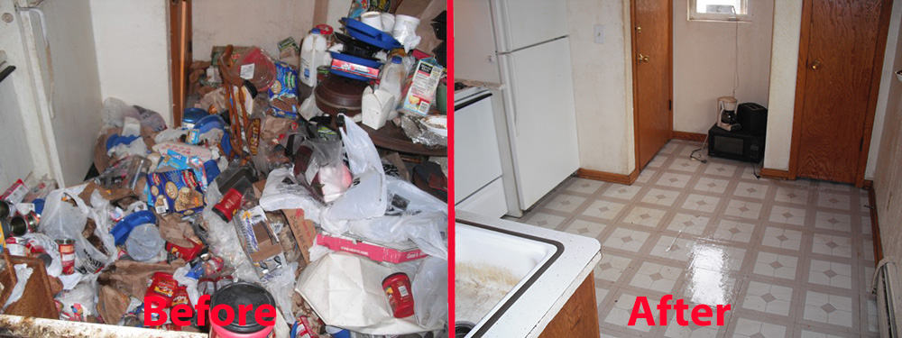 hoarder cleaning help in Minneapolis before and after pictures