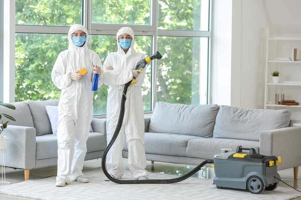 during a biohazard cleanup service